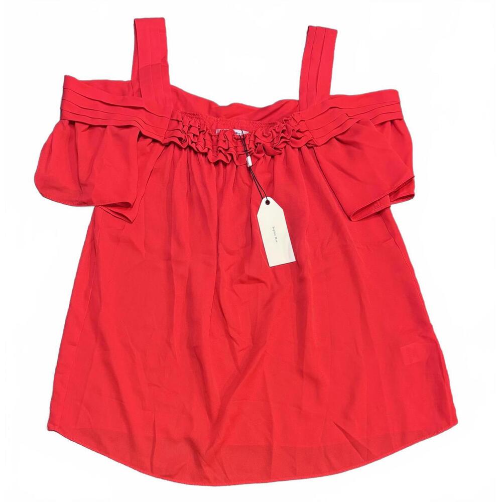 Sophie Max Red Off-Shoulder Top Adult XS Adorable Soft Blouse New With Tags